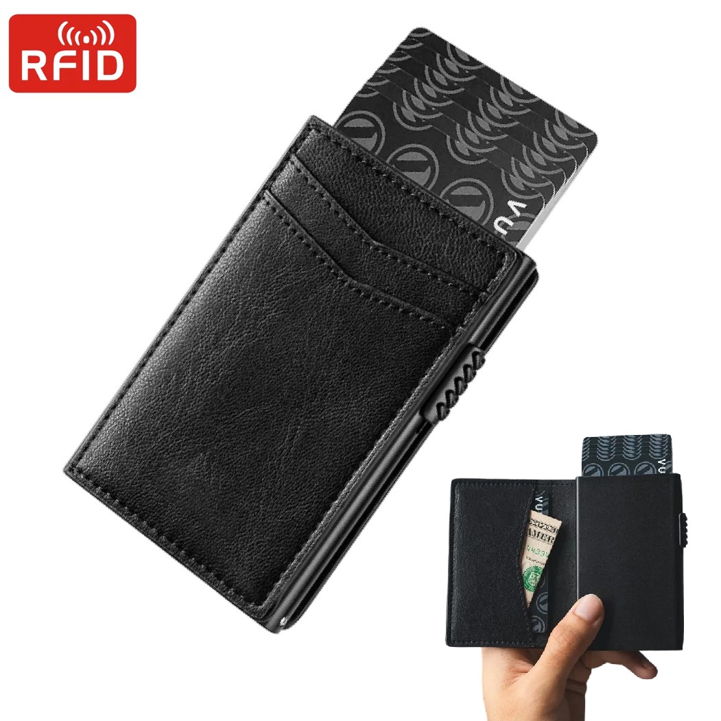 Mens Minimalist Wallet Luxury  - Card Top Loader recension och pris
