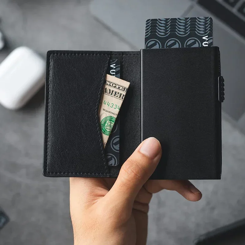 Mens Minimalist Wallet Luxury  - Card Top Loader recension och pris