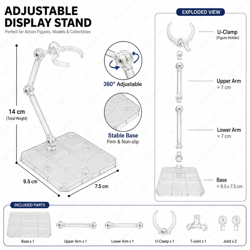 1/3/5/10Pcs Transparent Acryli - Action Figure Stand recension och pris